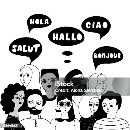 Speaking French Vector People Speaking French Clip Art