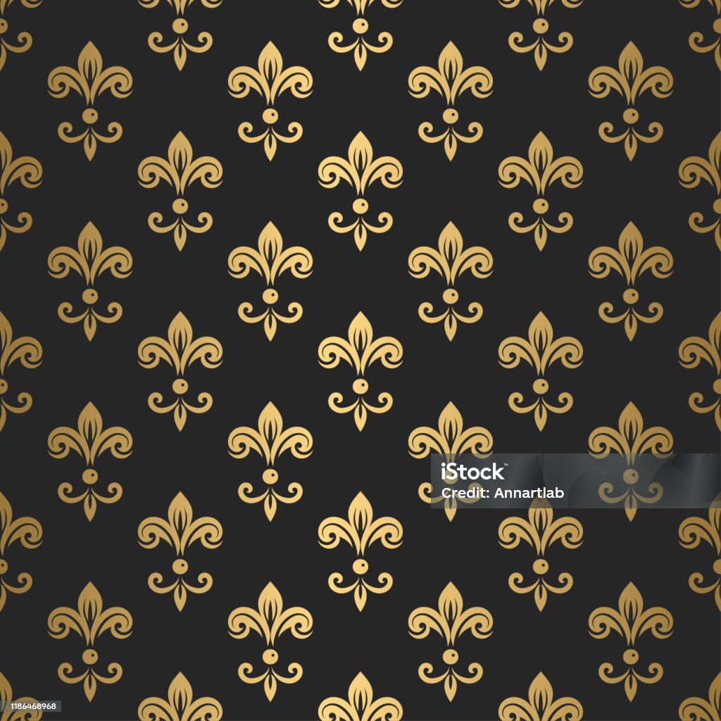 Black And Gold Vintage Vector Seamless Pattern Wallpaper Elegant Classic  Texture Luxury Ornament Royal Victorian Baroque Elements Great For Fabric  And Textile Wallpaper Or Any Desired Idea Stock Illustration - Download  Image