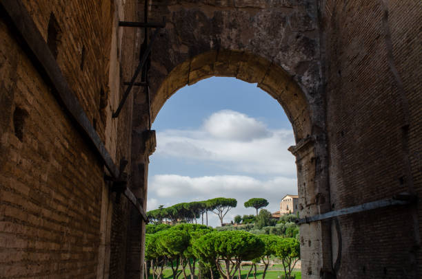 istock Looking through Arch to Palatine Hill 1186472064