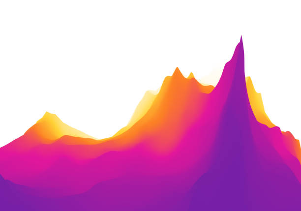 istock Landscape with mountains and sun. Sunrise. Mountainous terrain. Abstract background. Vector illustration. 1186474835