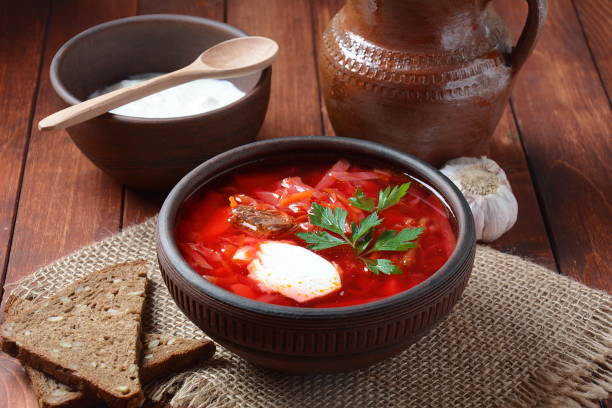 istock Traditional Ukrainian Russian borscht 1186477645