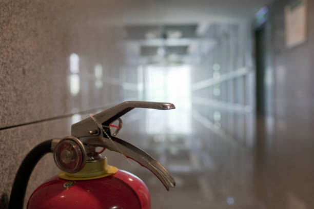 istock Fire Equipment. Includes fire extinguisher, Alarm bells and warning lights. 1186477680