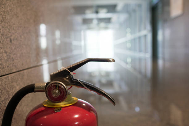 istock Fire Equipment. Includes fire extinguisher, Alarm bells and warning lights. 1186477702