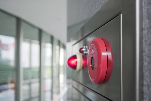 istock Fire Equipment. Includes fire extinguisher, Alarm bells and warning lights. 1186477731