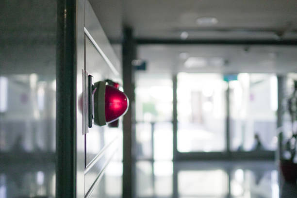 istock Fire Equipment. Includes fire extinguisher, Alarm bells and warning lights. 1186477734