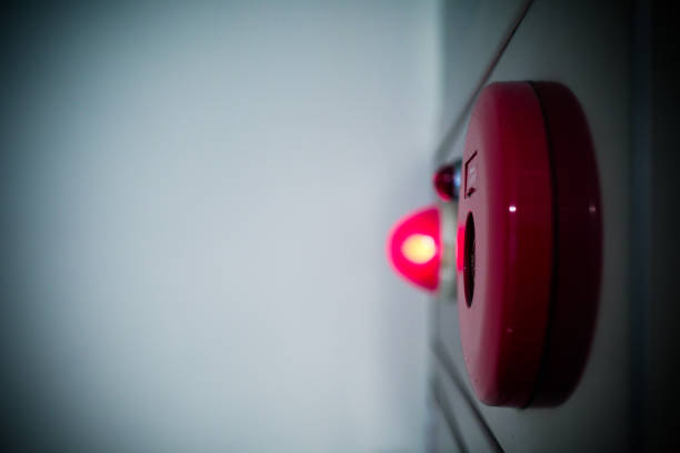 istock Fire Equipment. Includes fire extinguisher, Alarm bells and warning lights. 1186478377