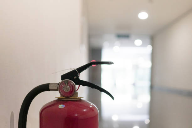istock Fire Equipment. Includes fire extinguisher, Alarm bells and warning lights. 1186478382