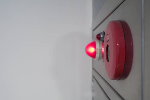 istock Fire Equipment. Includes fire extinguisher, Alarm bells and warning lights. 1186478473