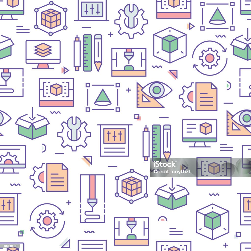 Simple Design Vector Model Example Vector Set Of Design Templates And Elements For 3d Printing And ...