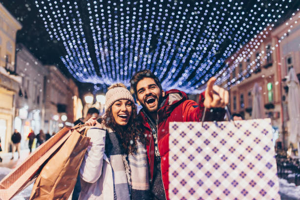Christmas evening shopping