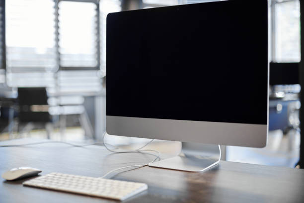 istock Modern workplace. Office work place for designer. Minimal desktop area for productive work. Dismissal concept. 1186495812