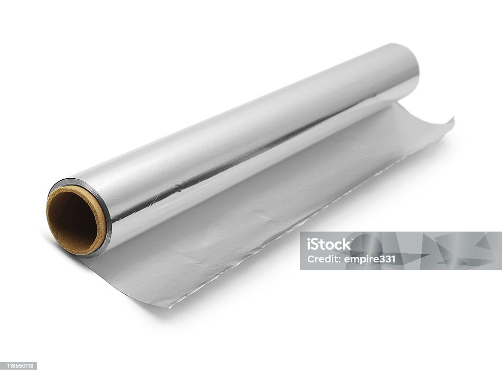 roll aluminium-Folie - Lizenzfrei Folie Stock-Foto