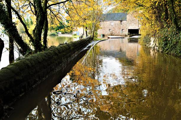 istock Autumnal reflections at Sprotbrough Flash, Doncaster, after major flooding, November, 2019. 1186512642