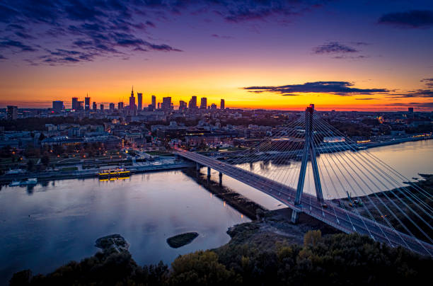 Warsaw Photo of Warsaw from the air warszawa stock pictures, royalty-free photos & images