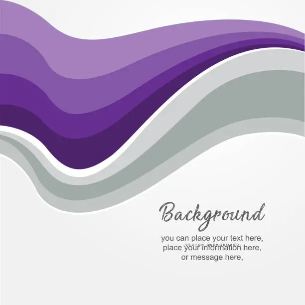 Vector illustration of Abstract backgrounds wave purple with copy space vector