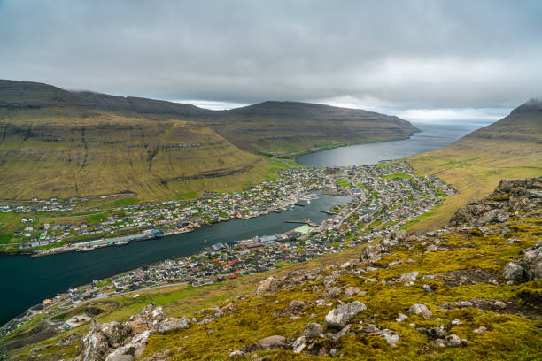 istock Klaksvik and harbor panoramic view, in Bordoy Island 1186524546