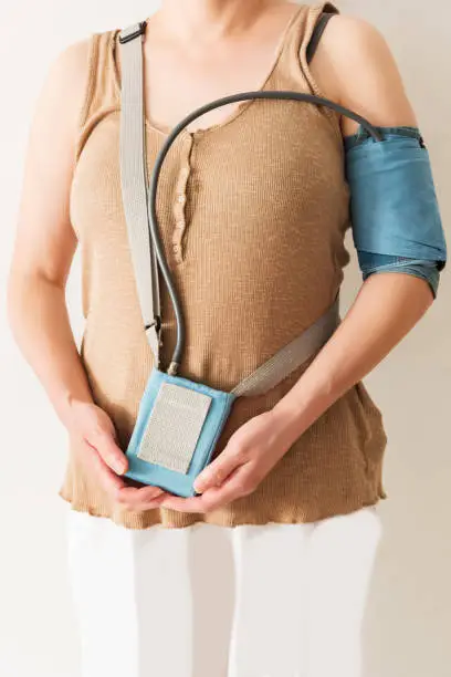 24-hour blood pressure monitoring for women with ambulatory blood pressure monitoring equipment