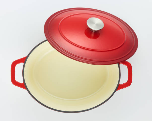 istock empty cast iron frying pan on white background, top view, copy space 1186532243