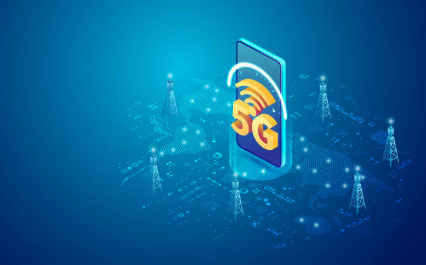 illustrazioni stock, clip art, cartoni animati e icone di tendenza di 5g mobile - 5g