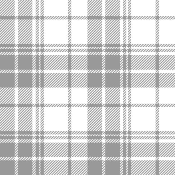 Plaid pattern background. Seamless grey and white summer tartan check plaid graphic for flannel shirt, blanket, throw, upholstery, duvet cover, bed sheet, or other modern fabric design. Plaid pattern background. Seamless grey and white summer tartan check plaid graphic for flannel shirt, blanket, throw, upholstery, duvet cover, bed sheet, or other modern fabric design. mens fashion stock illustrations