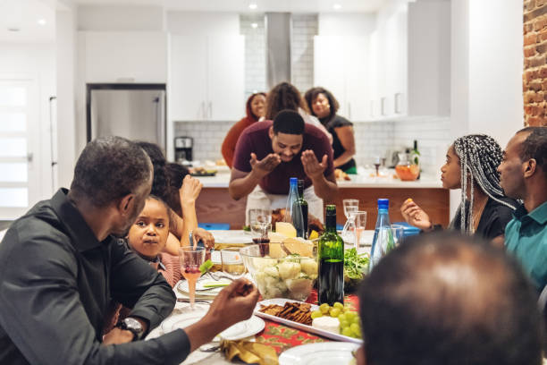 istock Multi-generation ethnic family having Thanksgiving dinner 1186533888