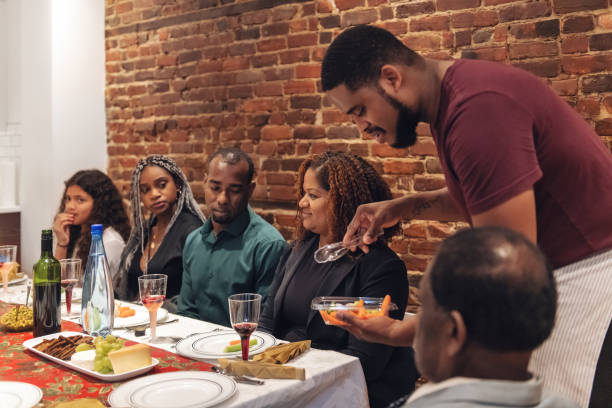 istock Multi-generation ethnic family having Thanksgiving dinner 1186535222