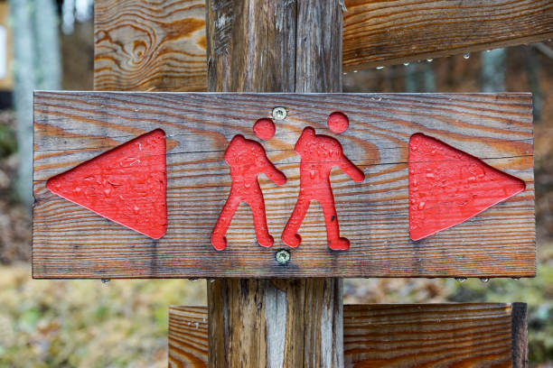 istock Pacific Crest Trail sign on wooden post 1186541249
