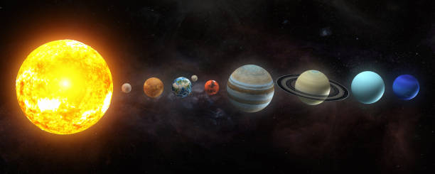 istock Solar system planets set. The Sun and planets in a row on universe stars background.Elements of this image furnished by NASA. 1186545774