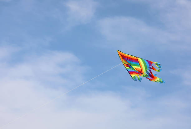 istock colorful kite flies in the sky 1186546890