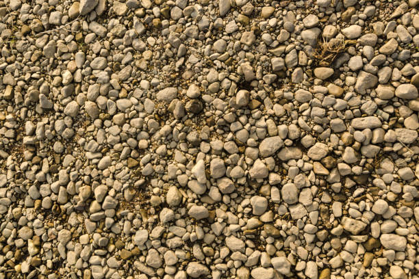 stone ground top view.Stone texture of road in a day