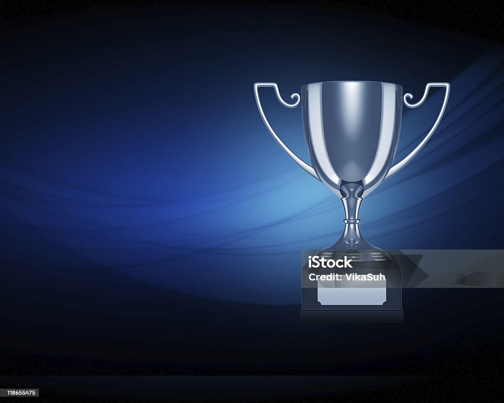 Silver Troféu - Foto de stock de Azul royalty-free