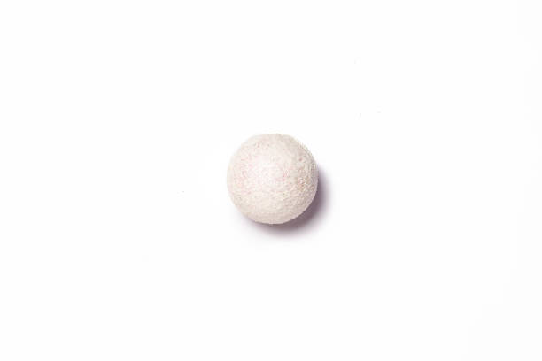 istock Christmas-tree decoration, ball on a white background. Christmas concept, holiday. Isolate Flat lay, top view 1186561325