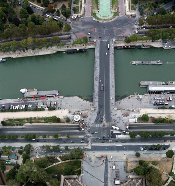 istock Panoramic view from Eiffel Tower in Paris France 1186569862