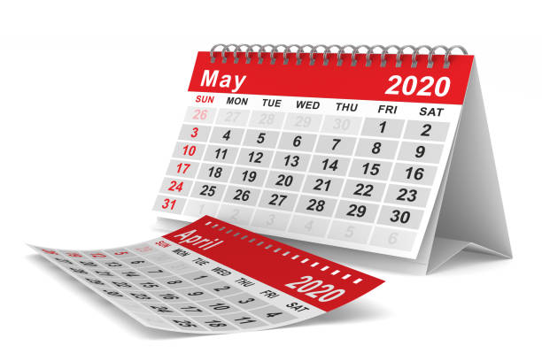 istock 2020 year. Calendar for May. Isolated 3D illustration 1186571995