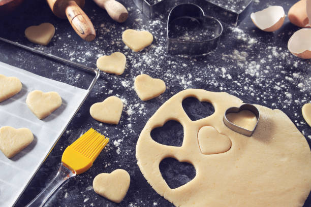 istock Making of Heart Shaped Cookies 1186574011