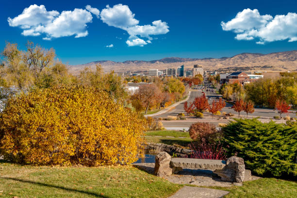 istock Fall colors view down Capital Boulevard in Boise Idaho 1186574195