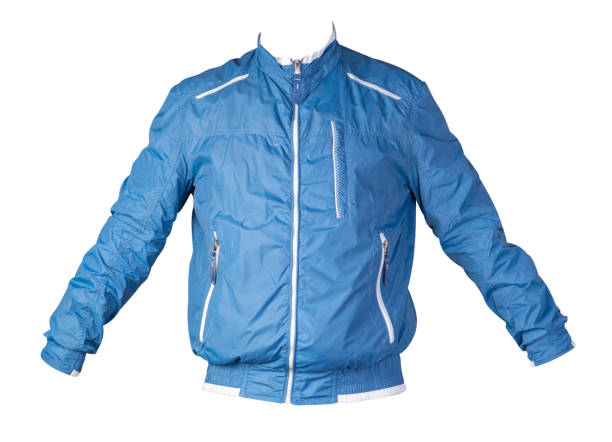 sports jacket isolated on a white background. Windbreaker jacket front view.
