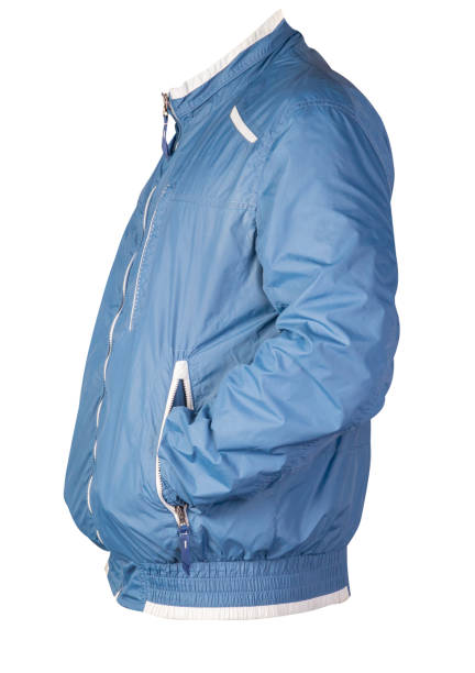 istock sports jacket isolated on a white background. Windbreaker jacket front view. 1186578060