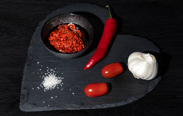 istock Harissa paste. Traditional Tunisia, Moroccan, Arabic cuisine adjika. 1186580005