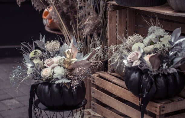 istock Halloween, decor elements and attributes of the holiday. 1186580180