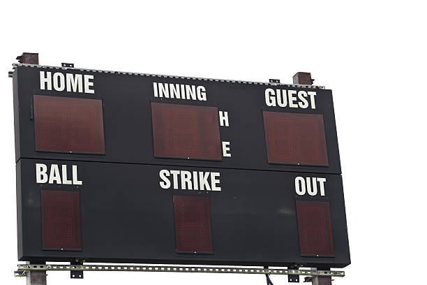 격리됨에 야구공 ��득점판 - scoreboard baseball blank outdoors 뉴스 사진 이미지