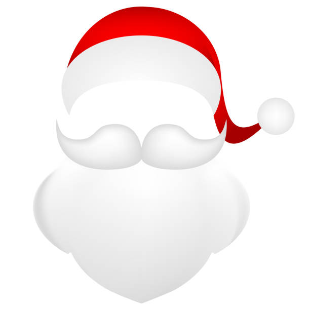istock Template for photo mustache with a beard and  cap of Santa Clau 1186584784