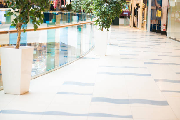 istock Futuristic interior of modern mall 1186585879