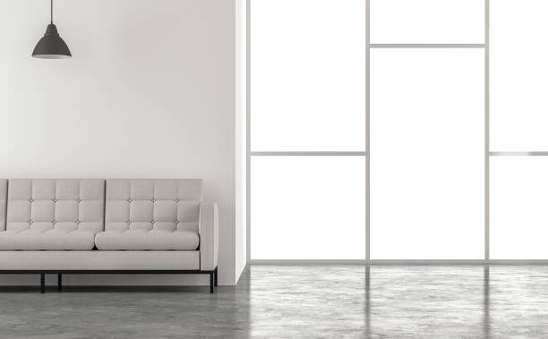 istock Minimal loft style living room 3d render 1186586717