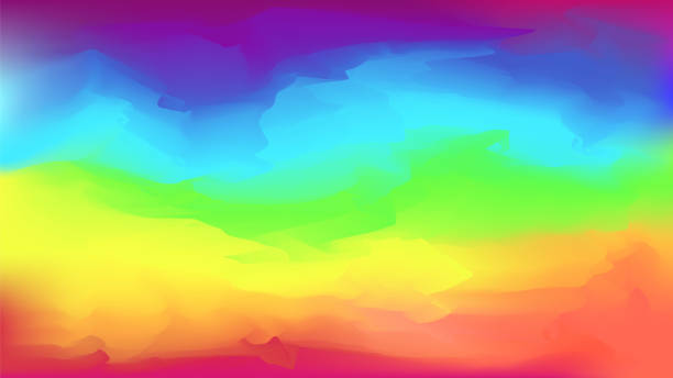 абстрактный яркий вектор радуги цвета фона - multi colored sunset north america usa stock illustrations