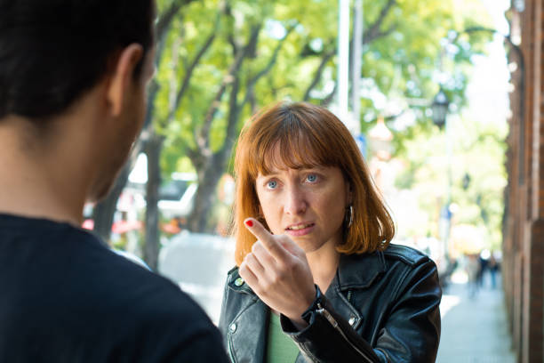 istock Young couple having argument and quarrelling with each other 1186588296