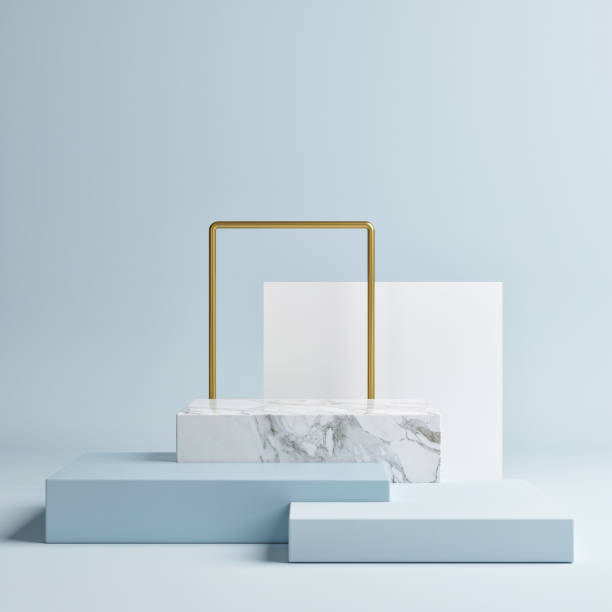 istock Mock up geometric shape podium for product design 1186592713