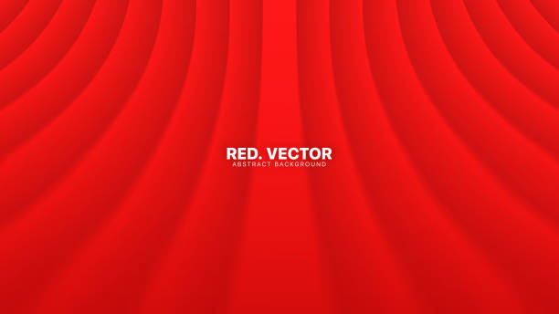 illustrations, cliparts, dessins animés et icônes de 3d vector curved smooth lines deep red résumé contexte - large file