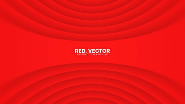 3D Vector Red Luxury Gala Ceremonial Elegant Abstract Background 3D Vector Red Luxury Gala Ceremonial Elegant Abstract Background. Clear Blank Subtle Geometric Distorted Stripes Party Event Decoration. Minimalist Style Wallpaper. Depth Of Field Effect red backgrounds stock illustrations