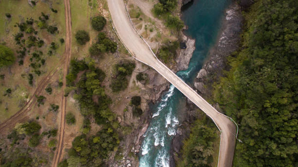 istock Andes river. Aerial view. Chilean landscape. Top view 1186604759